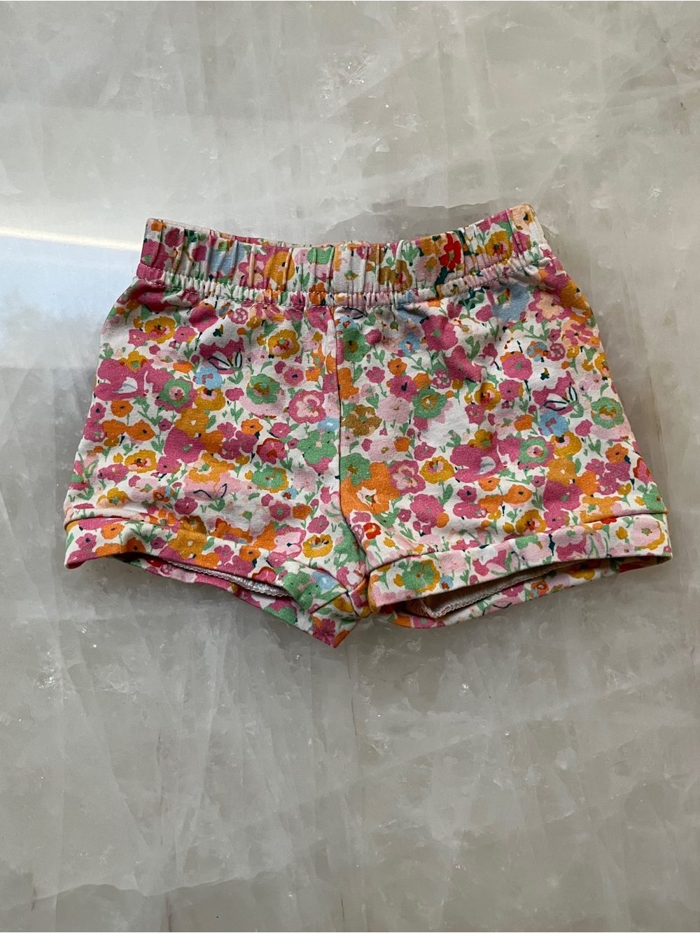 Set of 3 SweetHoney Floral Athletic Shorts — rainbow, blue floral & pink floral